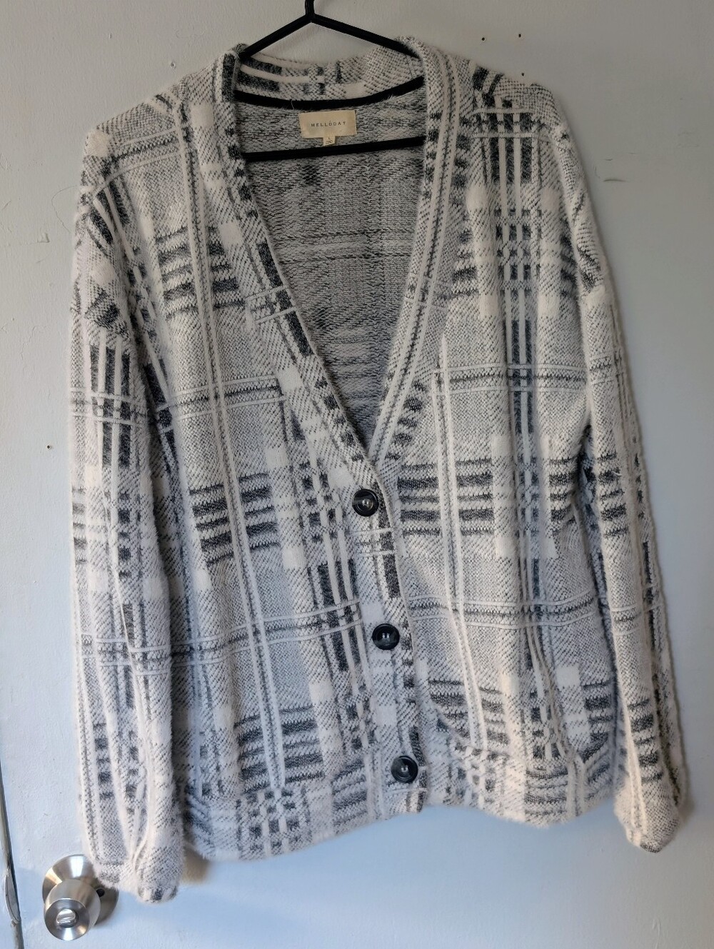 MELLODAY Plaid Cardigan